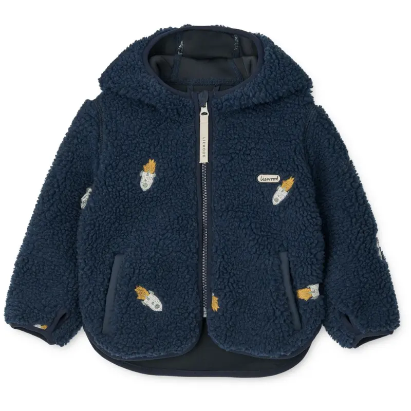 Liewood Rocket / Classic Navy / Embroidery Mara Pile Jacket With Ears 1