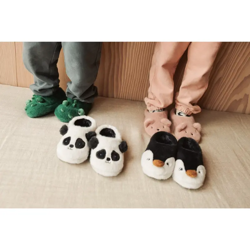 Liewood Sandy / Dark Grey Aviaja Panda Slippers 4