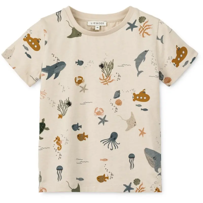 Liewood Sea Creature / Sandy Apia Printed Shortsleeve T-Shirt 1