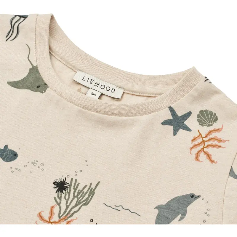 Liewood Sea Creature / Sandy Apia Printed Shortsleeve T-Shirt 2