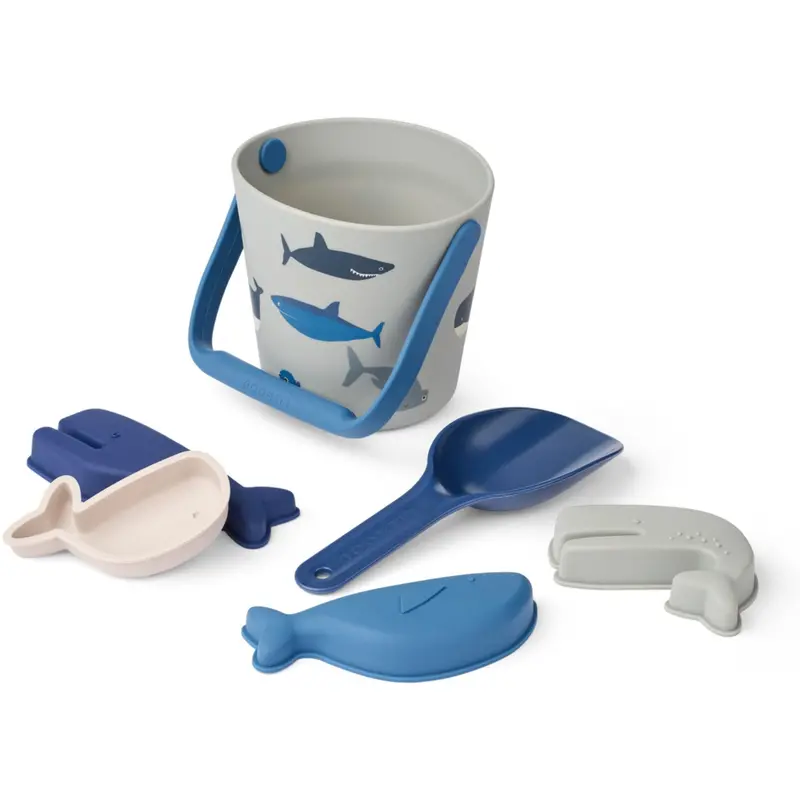 Liewood Shark / Dove Blue Gilma Shark Beach Set 1