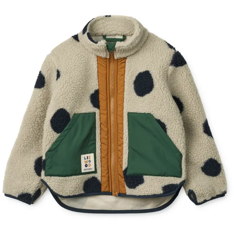 Liewood Spot Dots / Mist Noam Pile Jacket 1