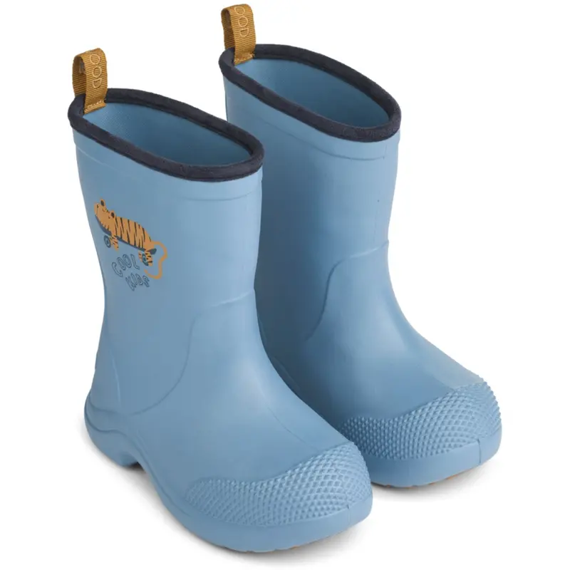 Liewood Tiger / Beach Blue Aston Rainboot 1