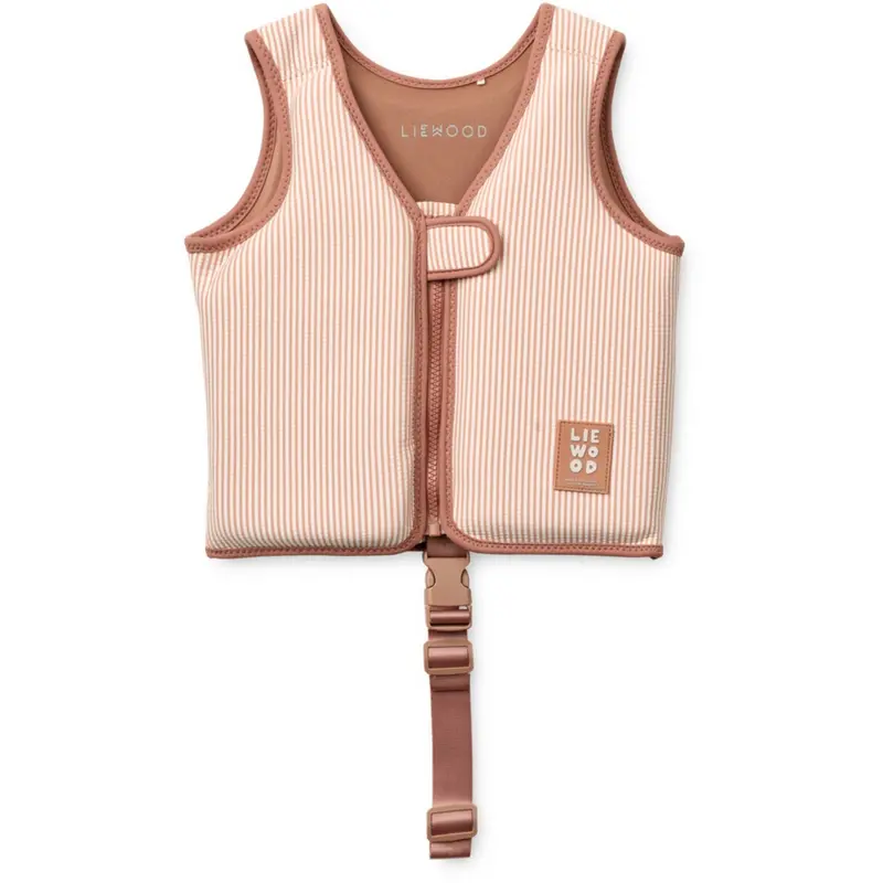 Liewood Y/D Stripe Pale Tuscany / Creme De La Creme Dove Seersucker Swim Vest 1