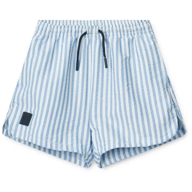 Liewood Y/D Stripe Riverside / Creme De La Creme Aiden Seersucker Board Shorts 1