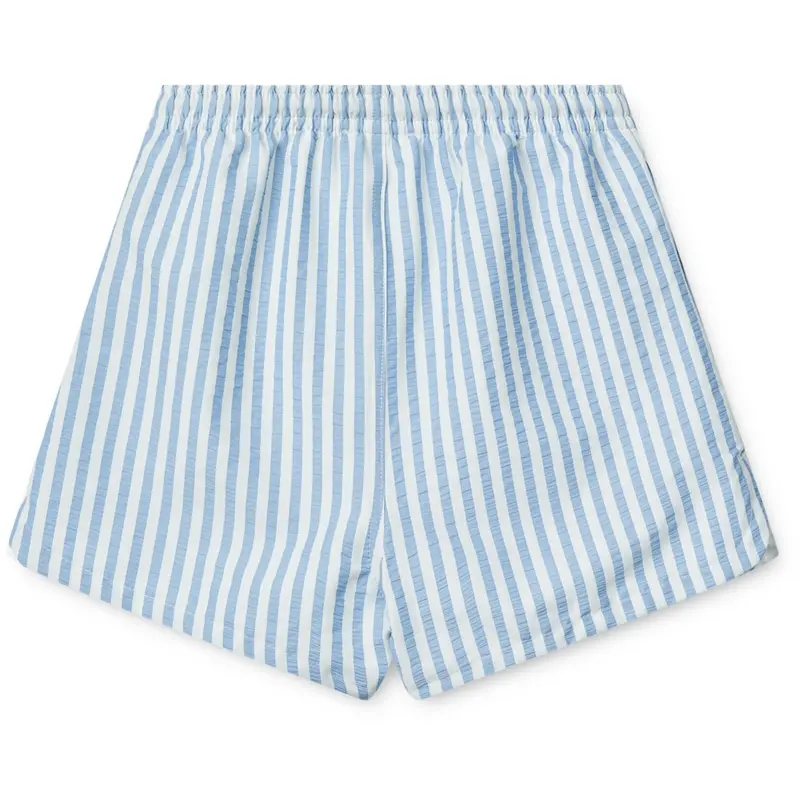 Liewood Y/D Stripe Riverside / Creme De La Creme Aiden Seersucker Board Shorts 2