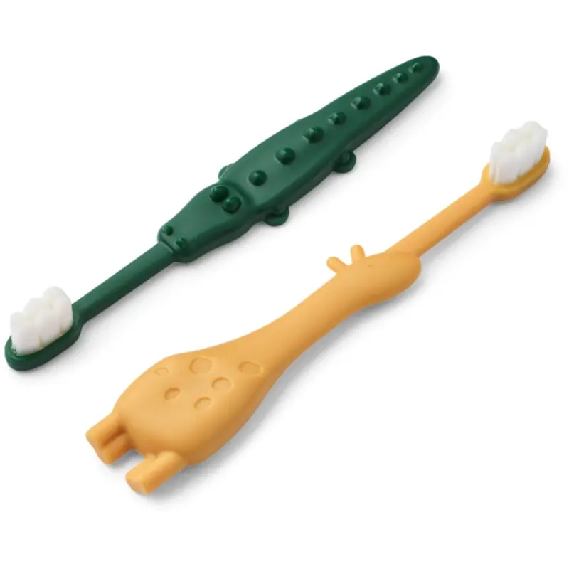 Liewood Yellow Mellow / Garden Green Fabio All Together Toddler Toothbrush 1