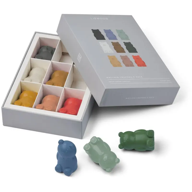 Liewood Yellow Mellow Multi Mix Wallace Crayons 9-Pack 1