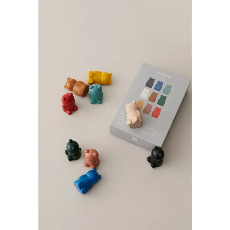 Liewood Yellow Mellow Multi Mix Wallace Crayons 9-Pack 2