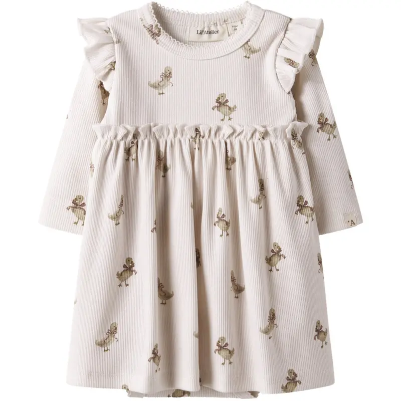 Lil'atelier Almost Mauve Goose Nbflavo Ekn Ls Body Dress Lil 1