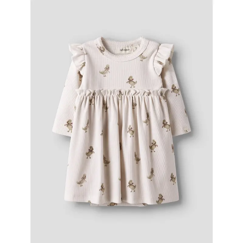 Lil'atelier Almost Mauve Goose Nbflavo Ekn Ls Body Dress Lil 3