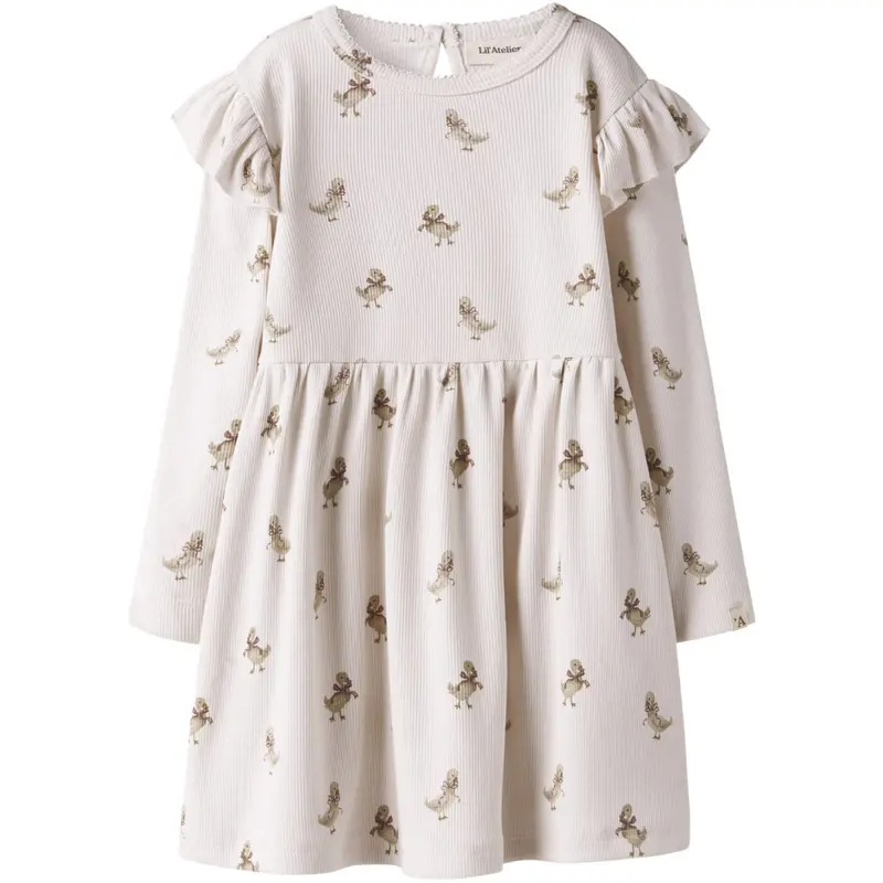 Lil'atelier Almost Mauve Goose Nmflavo Esk Ls Dress Lil 1