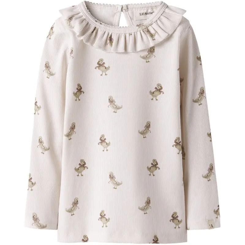 Lil'atelier Almost Mauve Goose Nmflavo Loa Ls Slim Top Lil 1