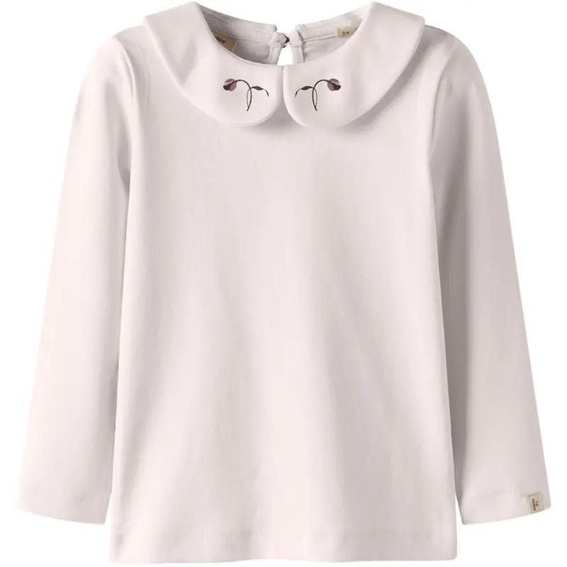 Lil'atelier Almost Mauve Nmffundo Emb Ls Slim Top Lil 1