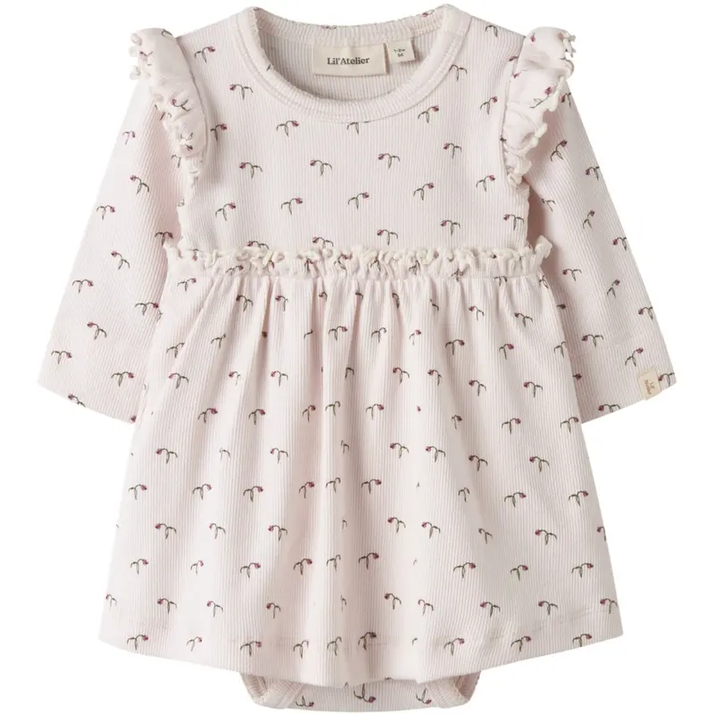 Lil'atelier Almost Mauve Tulip Nbfgago Kie Ls Body Dress Lil 1