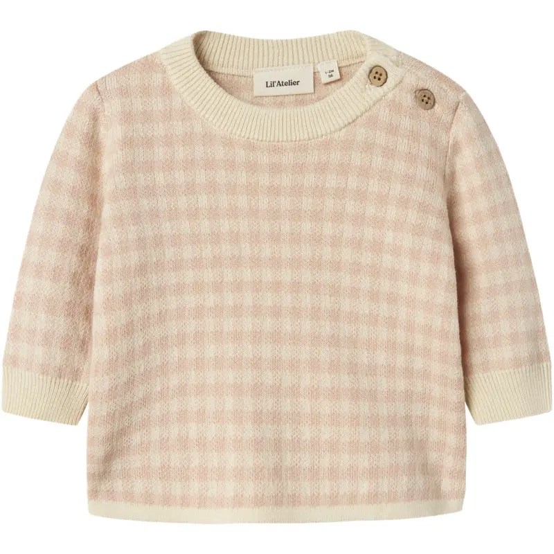 Lil'atelier Cameo Rose Nbfnadie Ls Loose Knit Lil 1