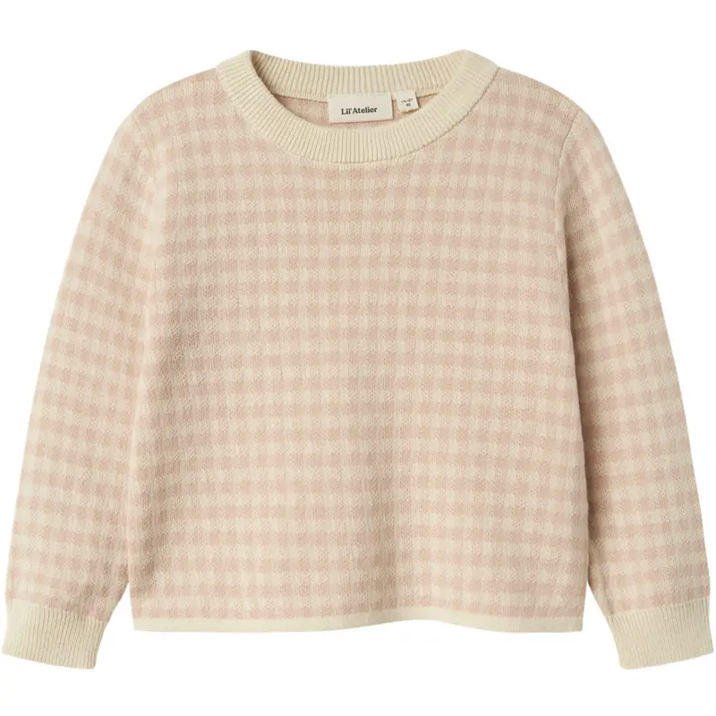 Lil'atelier Cameo Rose Nmfnadie Ls Loose Knit Lil 1