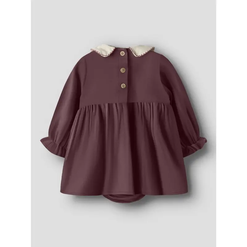 Lil'atelier Catawba Grape Nbfrebel Ls Body Dress Solid Lil 2