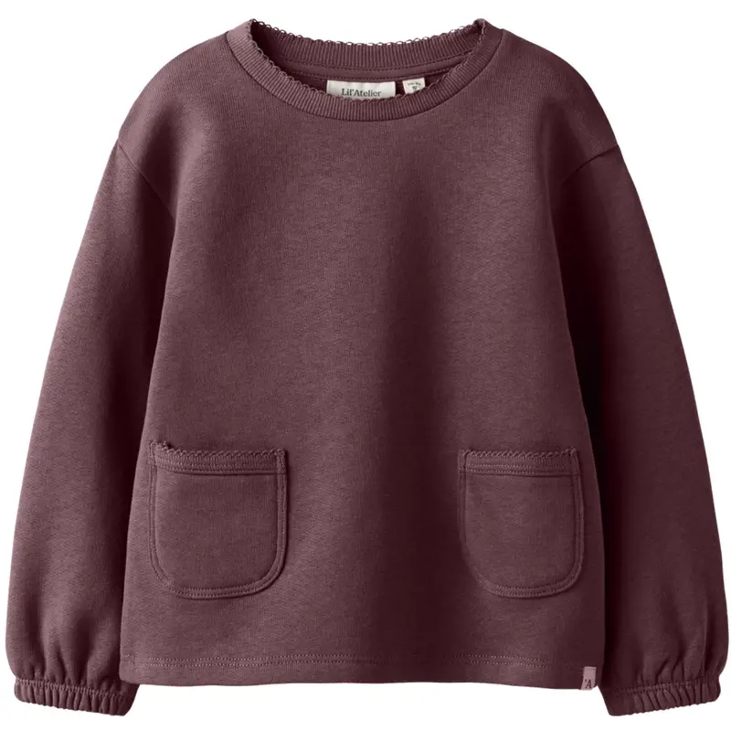 Lil'atelier Catawba Grape Nmfkilano Rut Ls Loose Sweat Lil 1