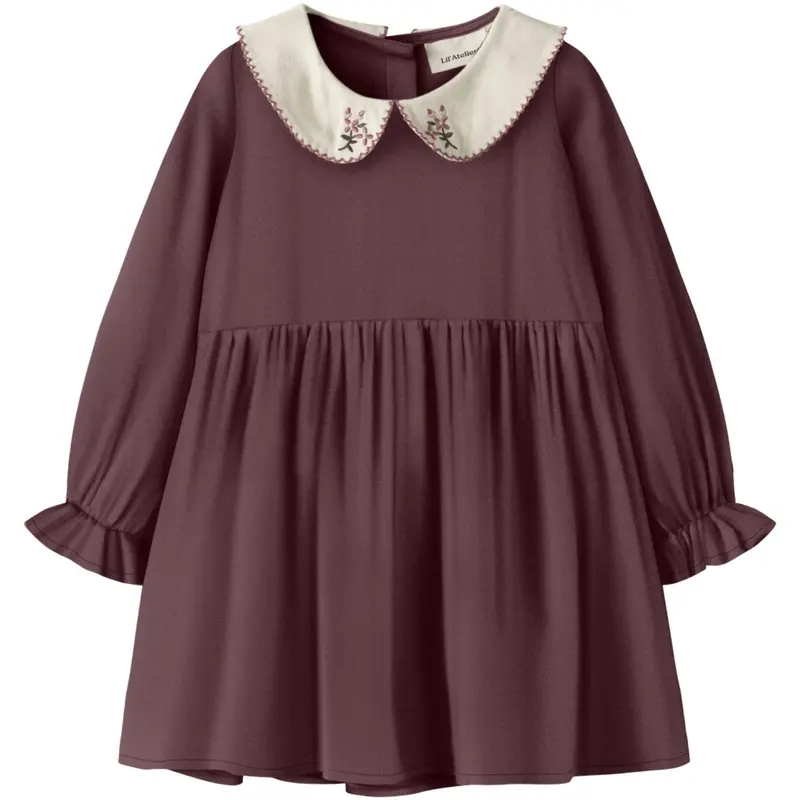 Lil'atelier Catawba Grape Nmfrebel Ls Dress Solid Lil 1