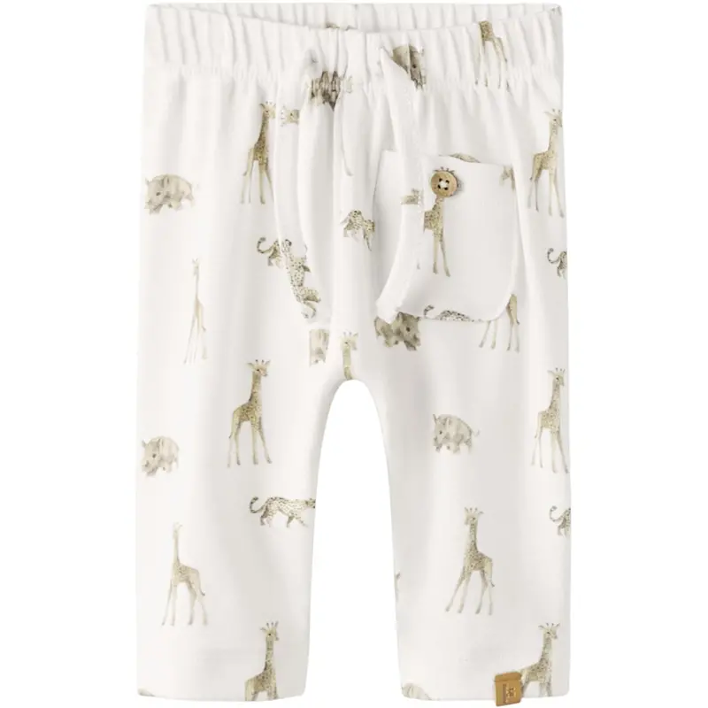 Lil'atelier Coconut Milk Animals African Nbmgayo Elo Loose Pants Lil Noos 1
