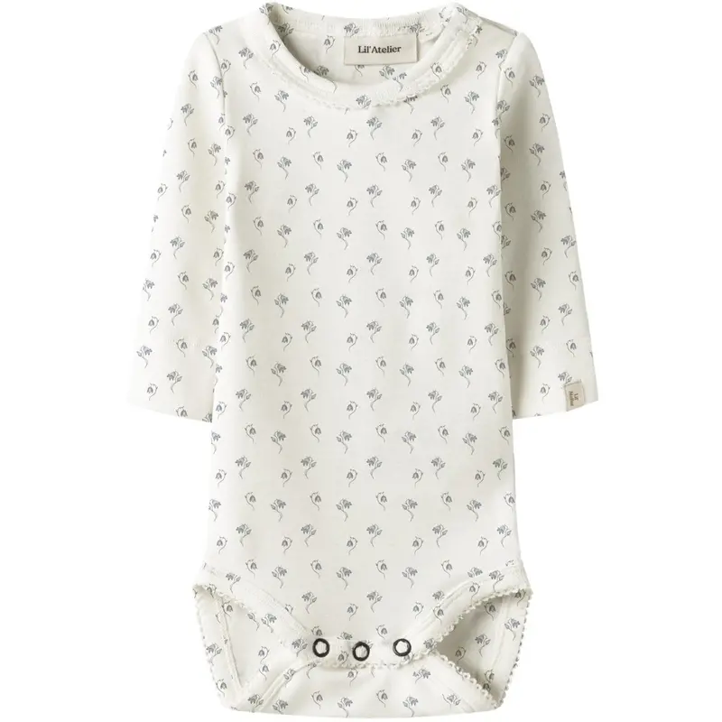 Lil'atelier Coconut Milk Bell Flower Nbfgayo Sag Ls Slim Body Lil 1
