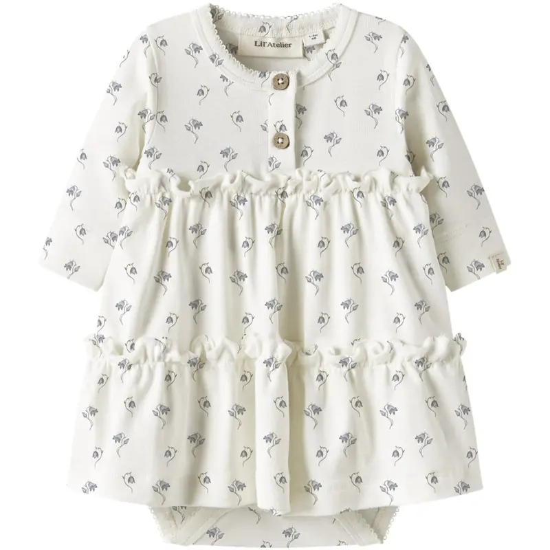 Lil'atelier Coconut Milk Bell Flower Nbfgayo Sum Ls Body Dress Lil 1