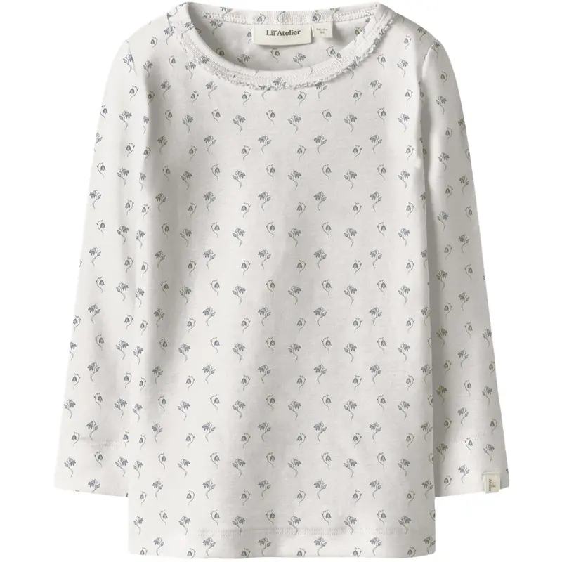Lil'atelier Coconut Milk Bell Flower Nmfgayo Sag Ls Slim Top Lil 1