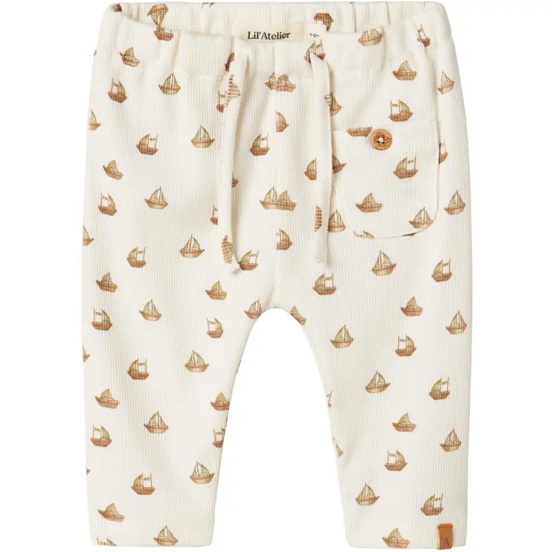 Lil'atelier Coconut Milk Boat Nbmlavo Eko Loose Pants Lil 1