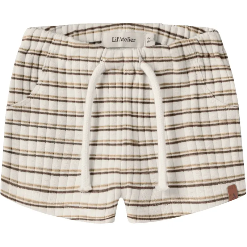 Lil'atelier Coconut Milk Coca Mocha Nbmhaldur Loose Shorts Lil 1
