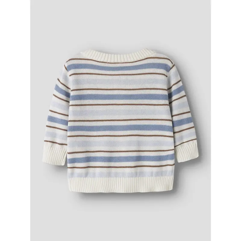 Lil'atelier Coconut Milk Dusty Blue Nbmhito Ls Knit Card Lil 2
