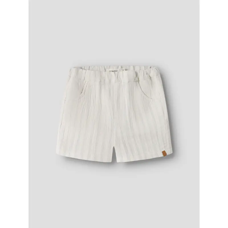 Lil'atelier Coconut Milk Dusty Blue Nmmhagi Loose Shorts Lil 3