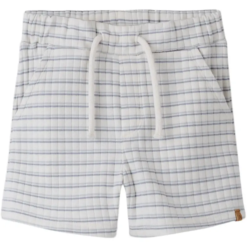 Lil'atelier Coconut Milk Dusty Blue Nmmhaldur Loose Shorts Lil 1