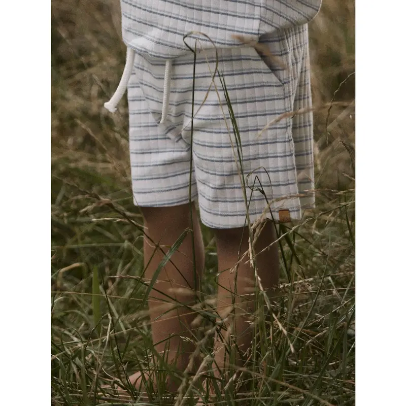 Lil'atelier Coconut Milk Dusty Blue Nmmhaldur Loose Shorts Lil 3