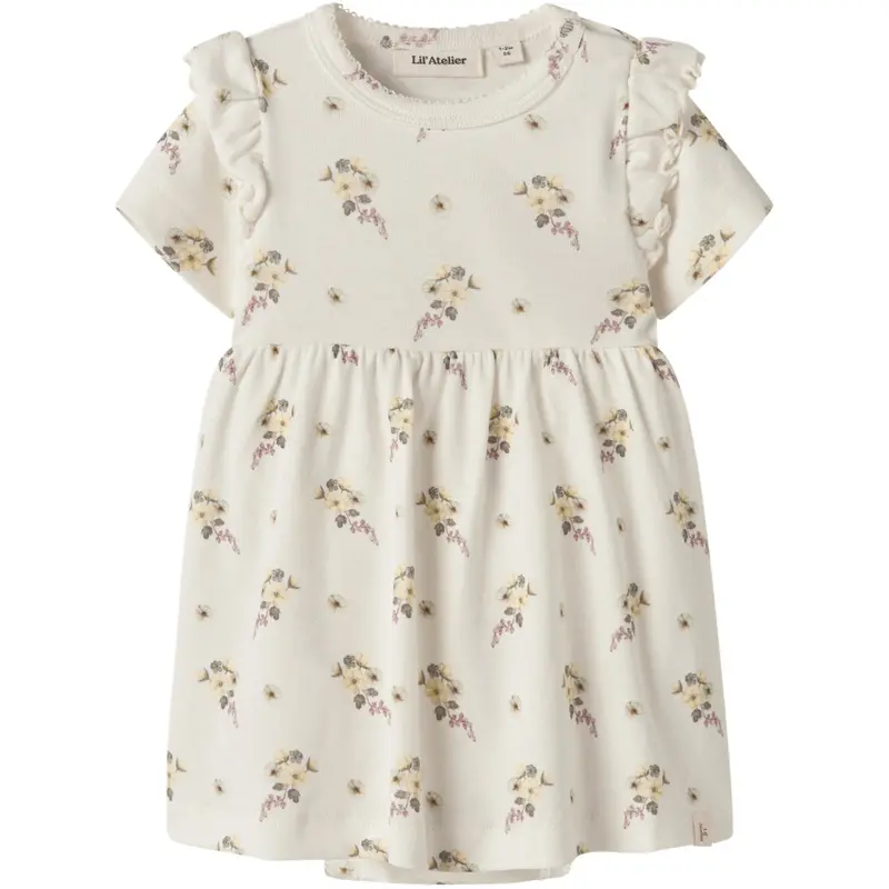 Lil'atelier Coconut Milk Flower Nbfgayo Sin Ss Body Dress Lil 1