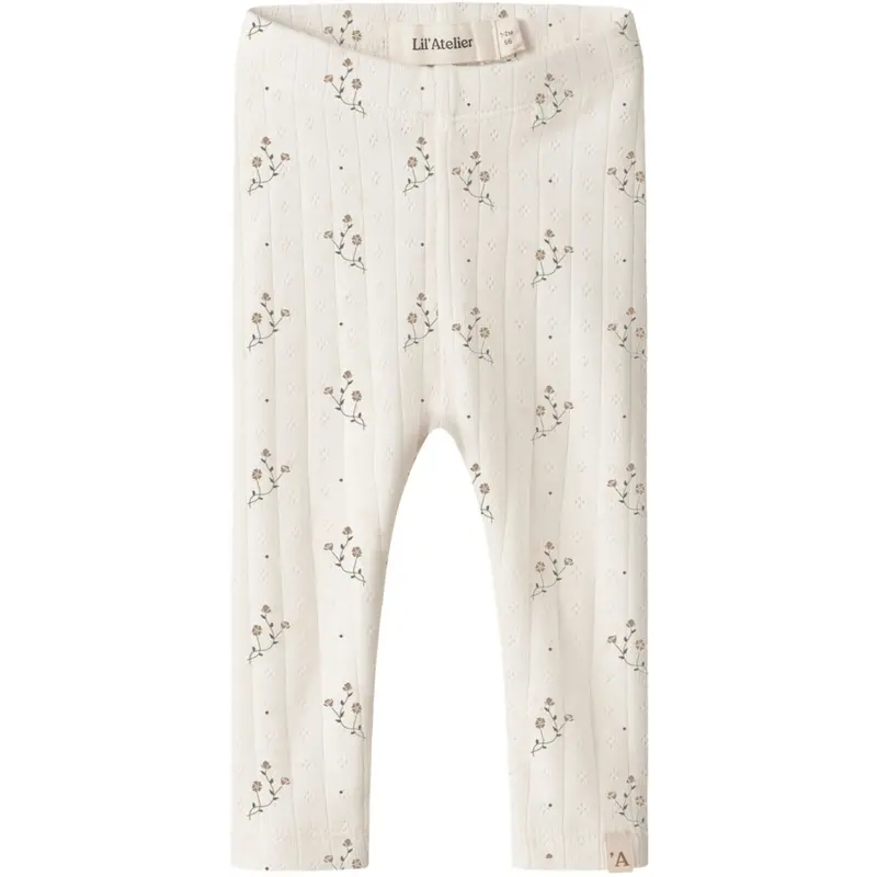 Lil'atelier Coconut Milk Flower Nbfrachello Ria Slim Leggings Lil 1