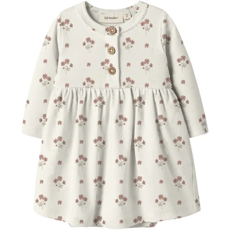 Lil'atelier Coconut Milk Flower Pink Nbflayo Sif Ls Body Dress Lil 1