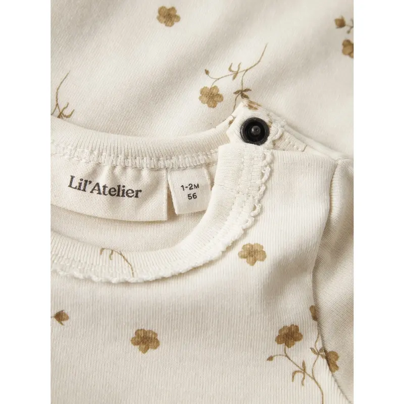Lil'atelier Coconut Milk Flower Yellow Nbflayo Sig Ls Slim Body Lil 2