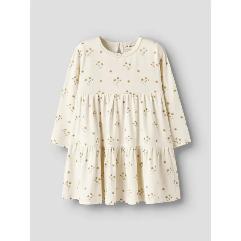 Lil'atelier Coconut Milk Flower Yellow Nmflayo Sif Ls Dress Lil 3