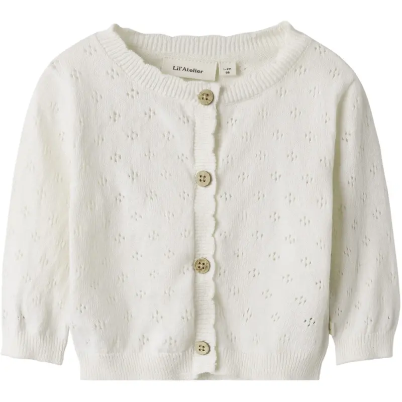 Lil'atelier Coconut Milk Gliva Ivo Knit Cardigan 1