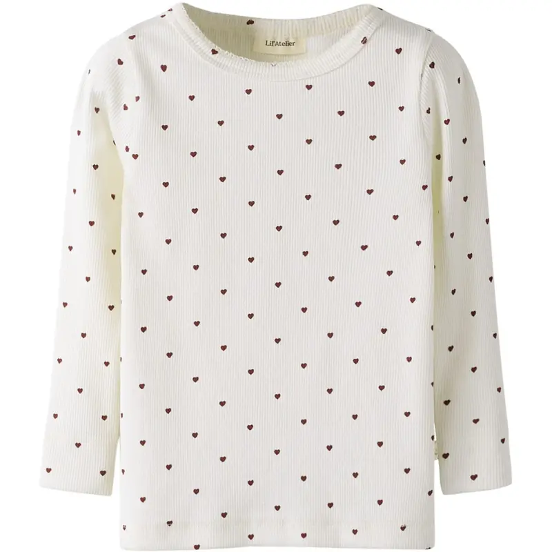 Lil'atelier Coconut Milk Heart Nmfgago Ls Slim Top Lil Noos 1