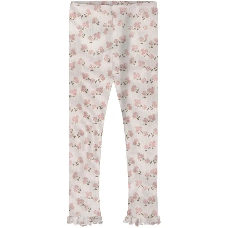 Lil'atelier Coconut Milk Hydrangea Nmfgago Kna Slim Leggings Lil 1