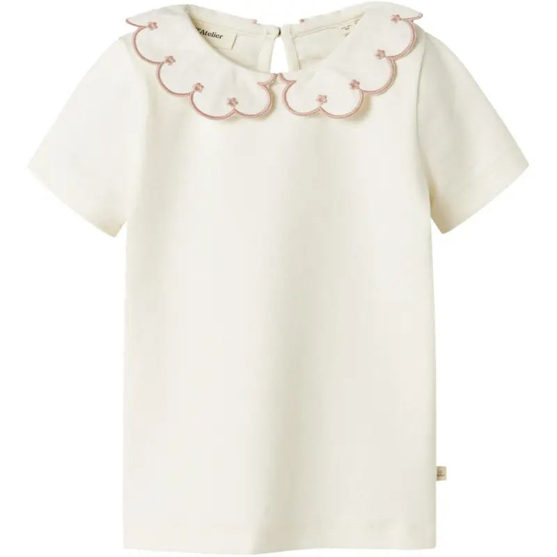 Lil'atelier Coconut Milk Misty Rose Nmffundo Ss Slim Top Lil 1