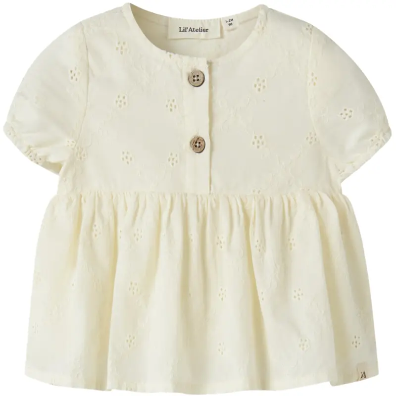 Lil'atelier Coconut Milk Nbfhosa Ss Loose Shirt Lil 1