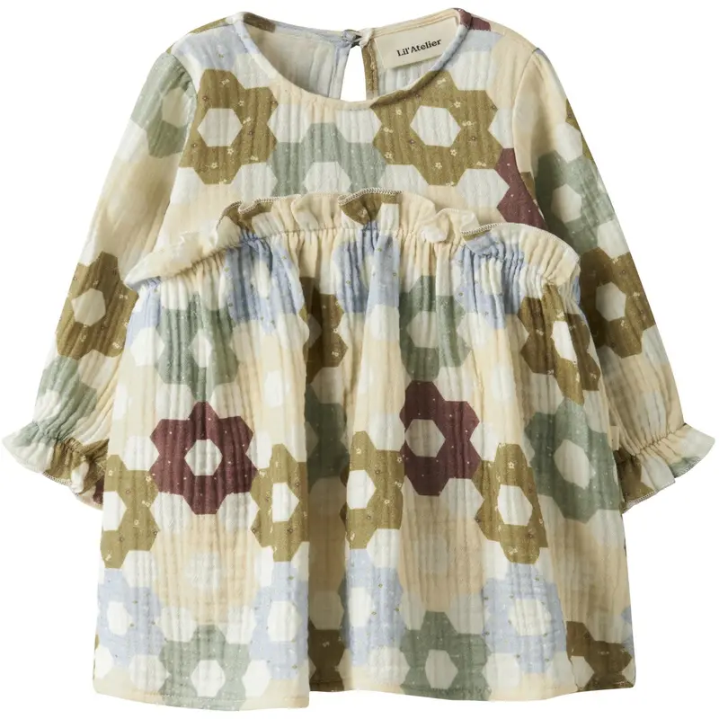 Lil'atelier Coconut Milk Nbftalia Ls Loose Body Dress Lil 1