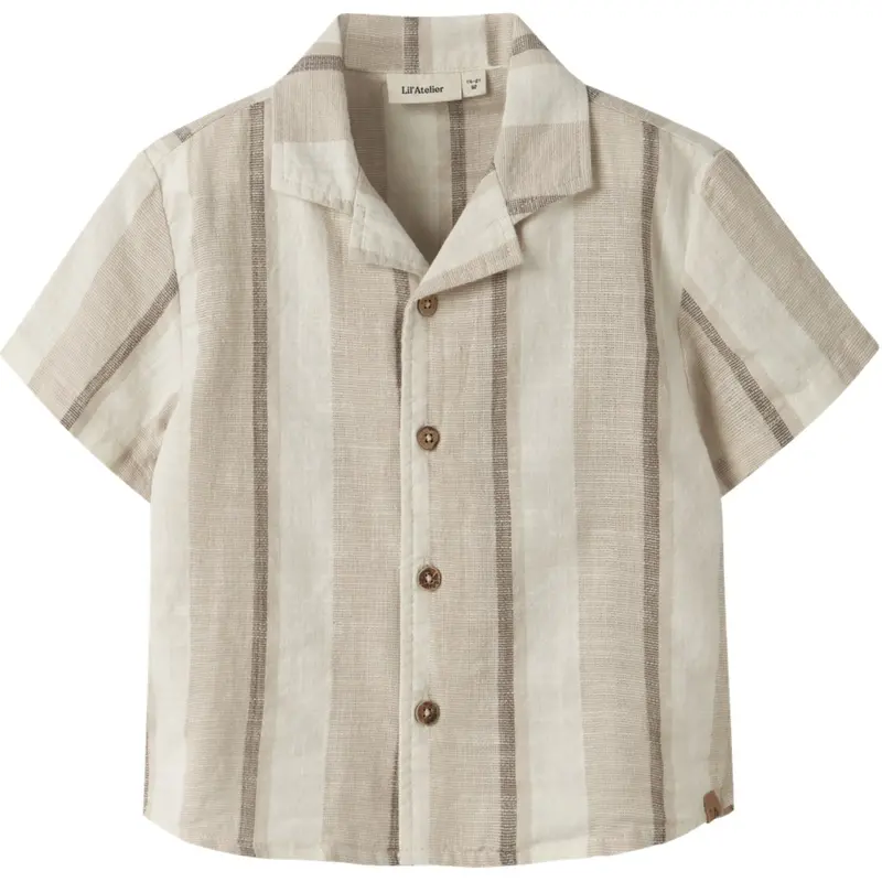 Lil'atelier Coconut Milk Nmmfibert Ss Loose Shirt Lil 1