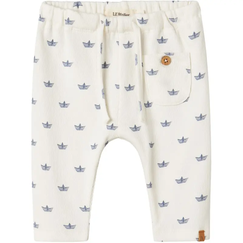 Lil'atelier Coconut Milk Paper Boat Nbmlavo Eko Loose Pants Lil 1
