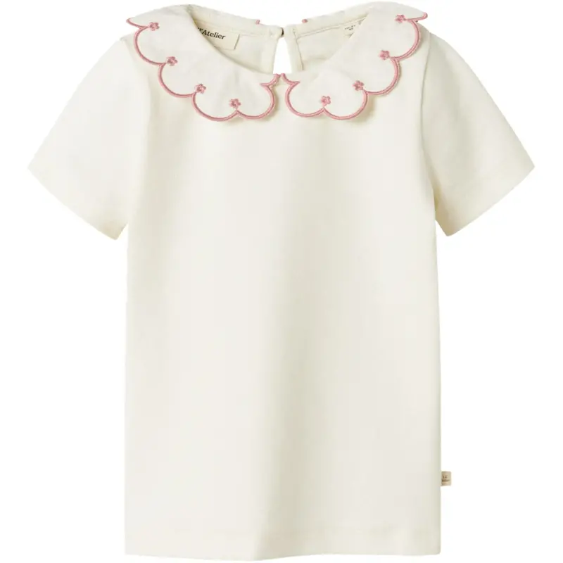 Lil'atelier Coconut Milk Rose Tan Nmffundo Ss Slim Top Lil 1