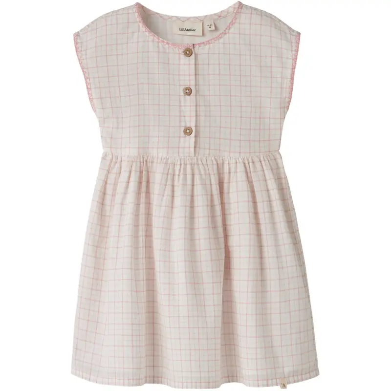 Lil'atelier Coconut Milk Rose Tan Nmfhedda Sl Dress Lil 1