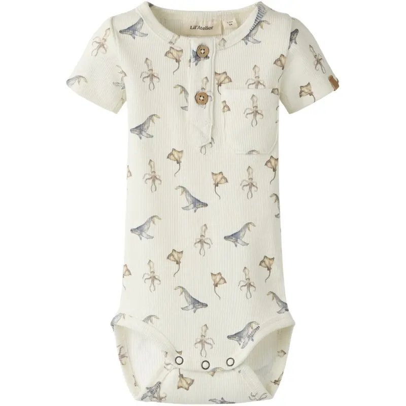 Lil'atelier Coconut Milk Sea Animals Nbmlavo Esi Ss Slim Body Lil 1